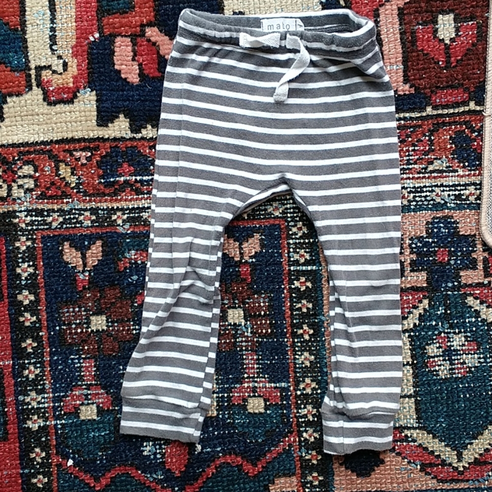 Mabo kids striped 12 month pants with drawstring